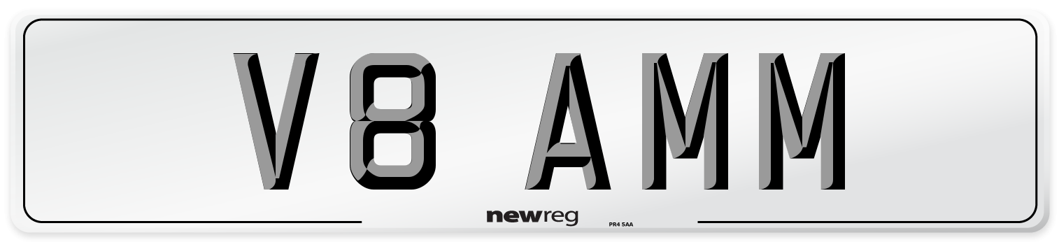 V8 AMM Number Plate from New Reg